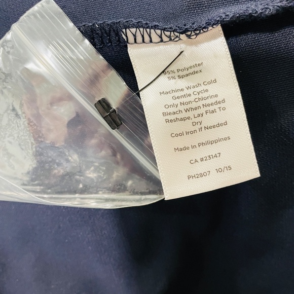 Exceptional Long Talbots Navy Easy Stretch Slimming Dress, Size Large, NWT - Picture 3 of 4